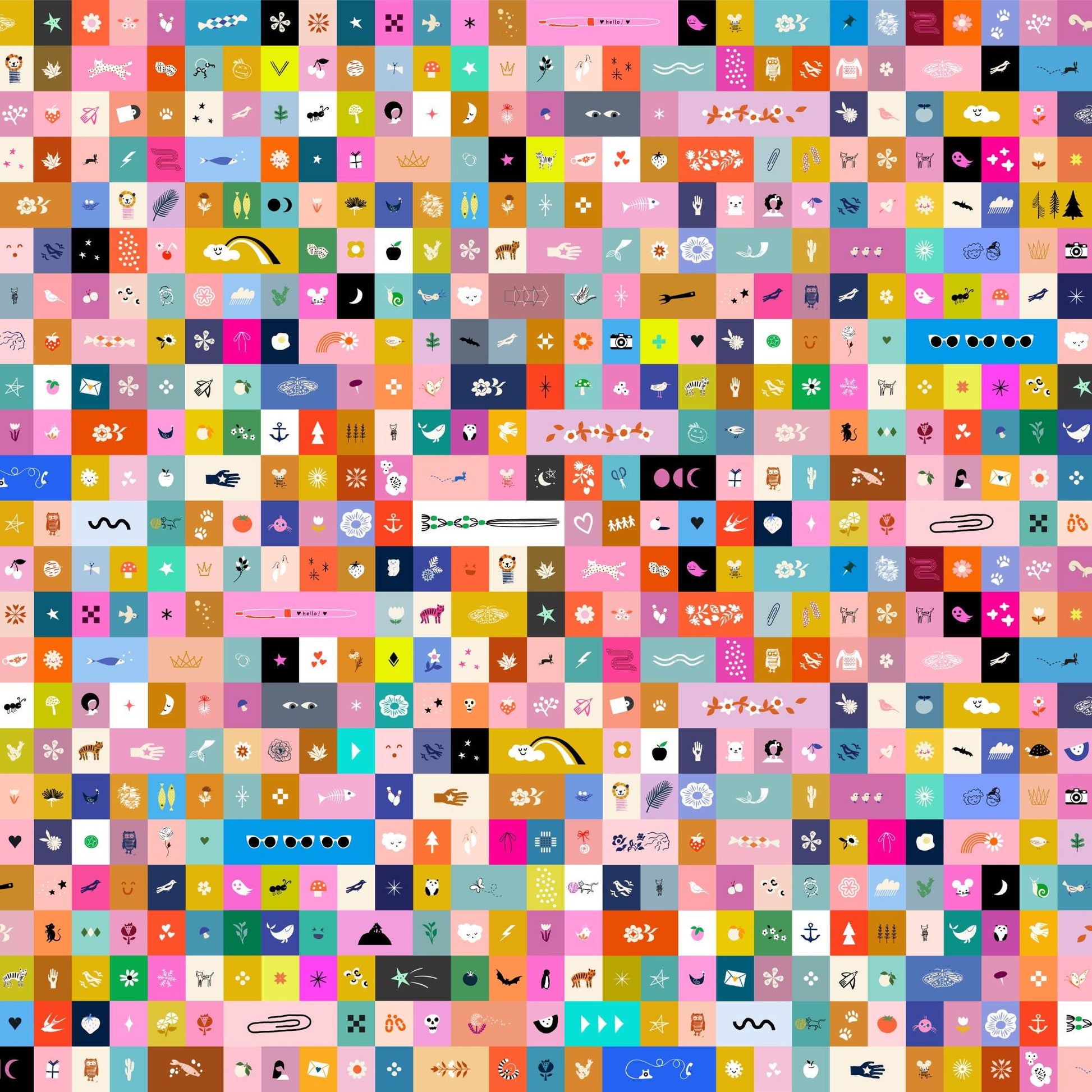 PRE-ORDER - Selvedge Magic Icons Print - Ruby Star Society Collaboration - Ships June 2025