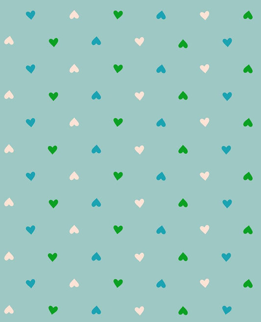 IN STOCK - Best Day Ever Ditsy Hearts Turquoise - Melody Miller - Ruby Star Society - RS0091 20