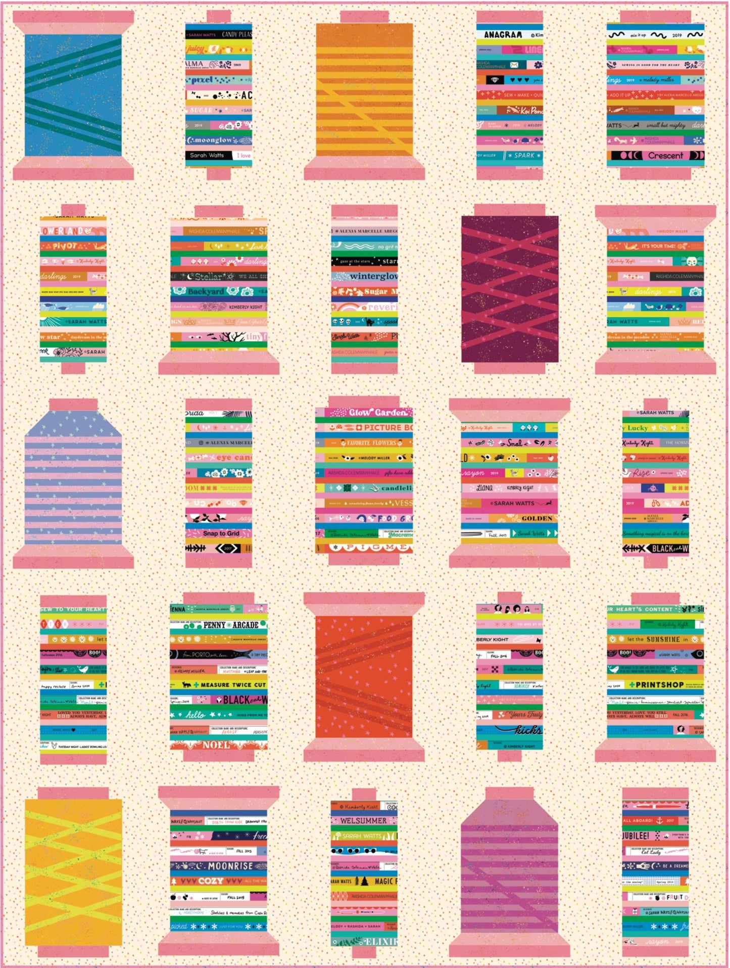 IN STOCK - Selvedge Magic Panel Print - Ruby Star Society Collaboration - RS5179 11 - Full Repeat 81"