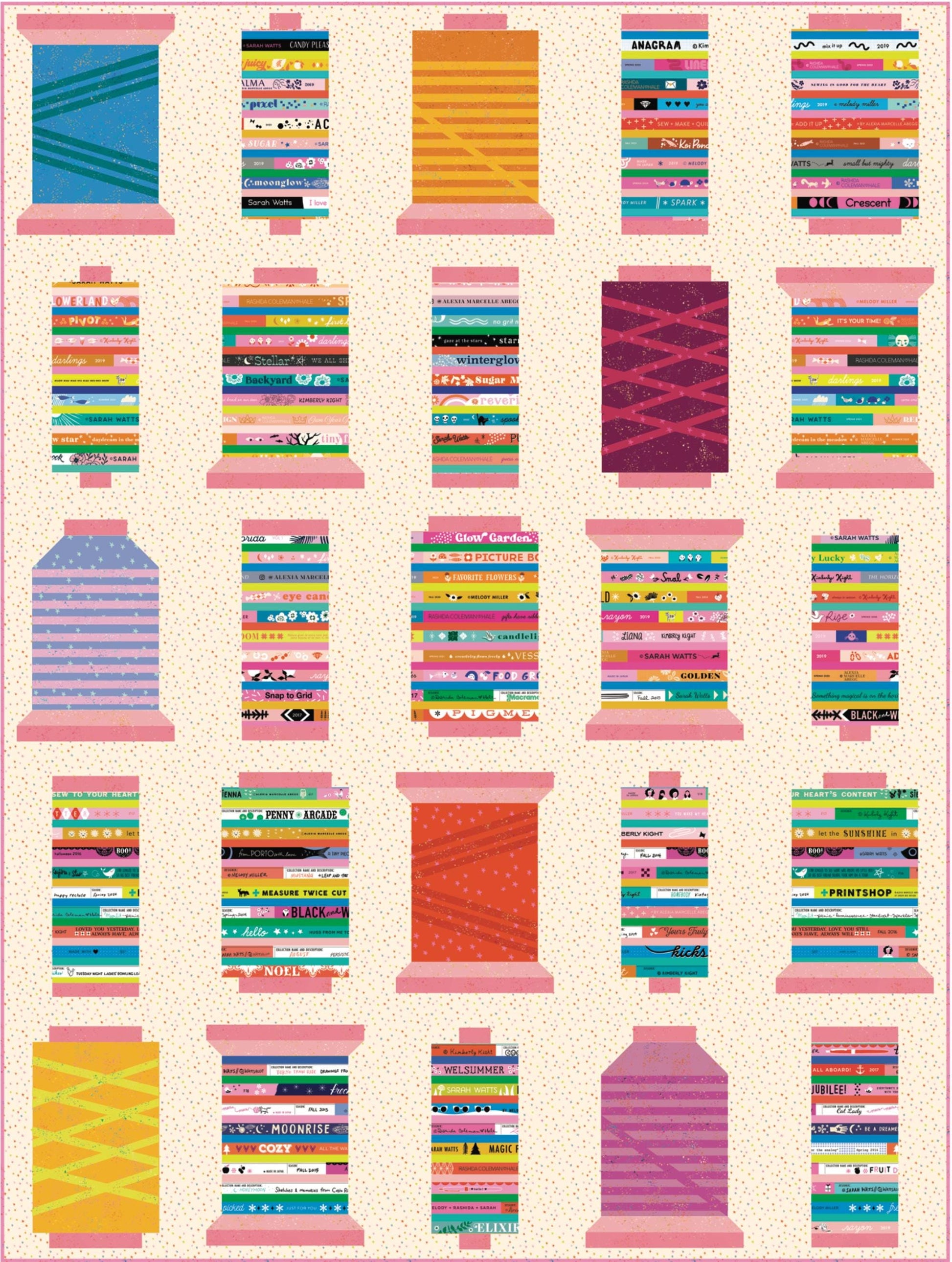 IN STOCK - Selvedge Magic Panel Print - Ruby Star Society Collaboration - RS5179 11 - Full Repeat 81"