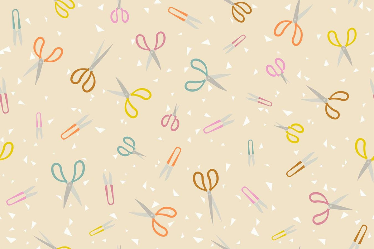 Paper Cuts 2 Snip Snip Print Parchment by Rashida Coleman Hale for Ruby Star Society