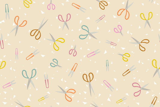 Paper Cuts 2 Snip Snip Print Parchment by Rashida Coleman Hale for Ruby Star Society