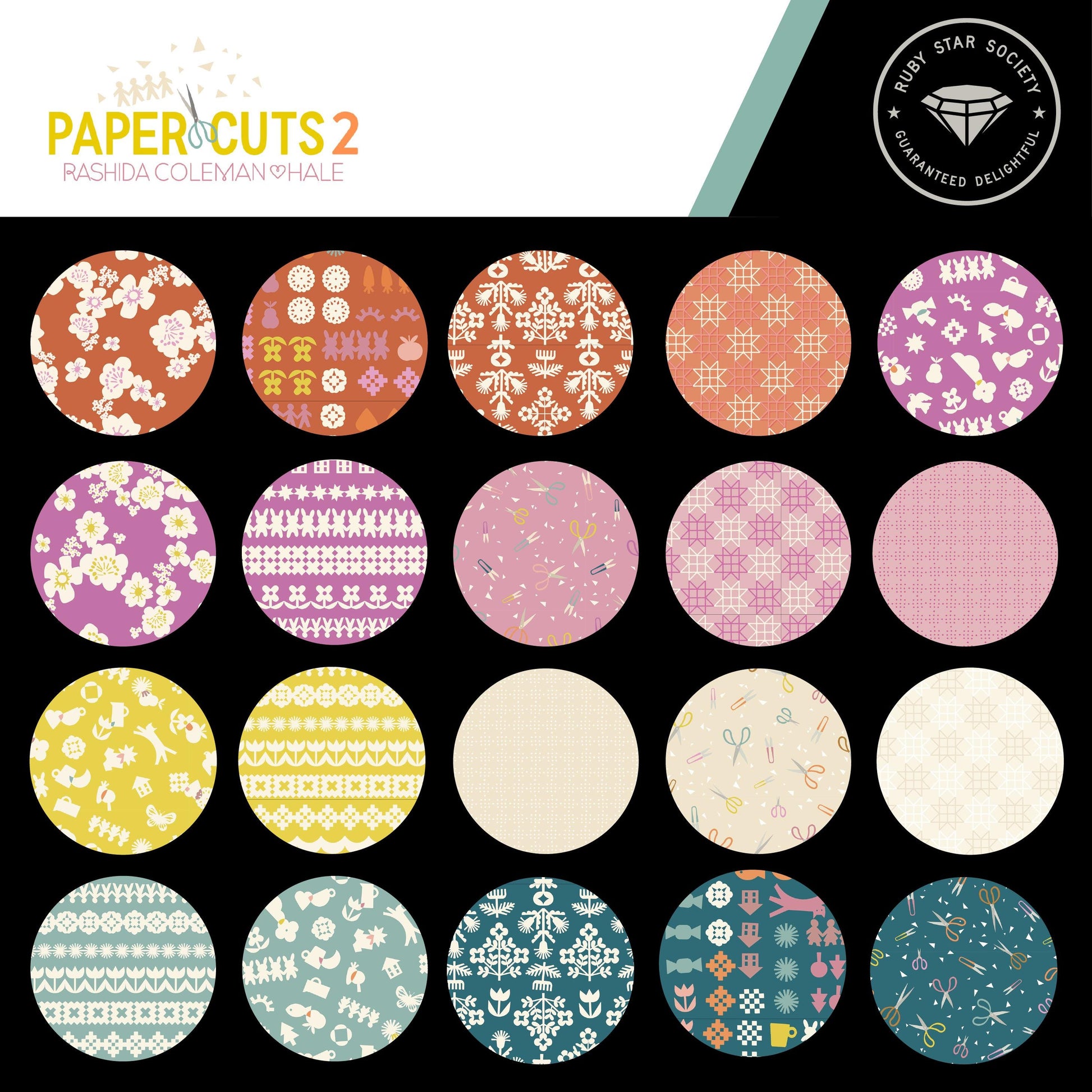 PRE-ORDER - Paper Cuts 2 Pre-cut Charm Pack - Rashida Coleman Hale - Ruby Star Society - Ships Jan. 2026