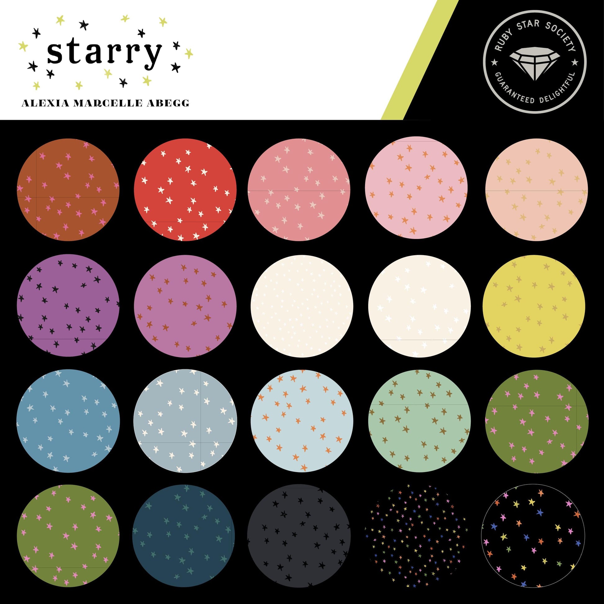 Starry New Colors Pre-cut Charm Pack - Alexia Marcelle Abegg - Ruby Star Society