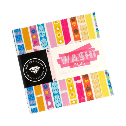 PRE-ORDER - Washi Plus Pre-cut Charm Pack - Rashida Coleman Hale - Ruby Star Society - Ships Aug. 2025