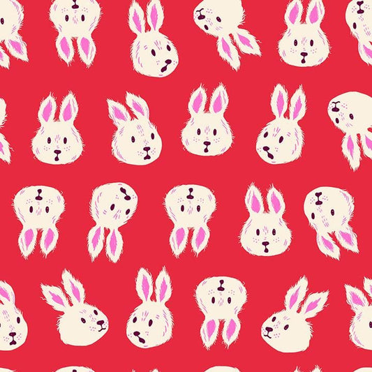 IN STOCK - Hello Alice Rabbit Print - Ruby Star Society Cotton Fabric