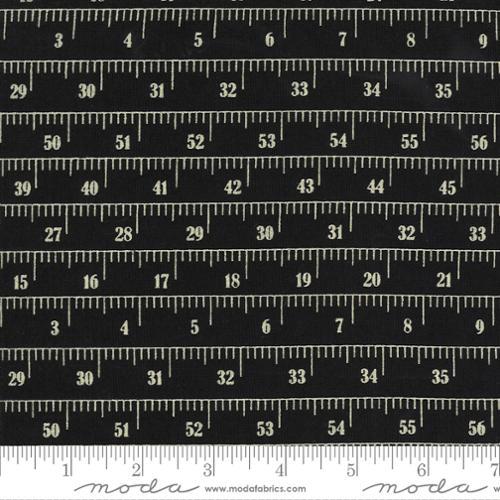 IN STOCK - 54" Measure Up Print CANVAS Black - Moda Fabrics - 54924 12