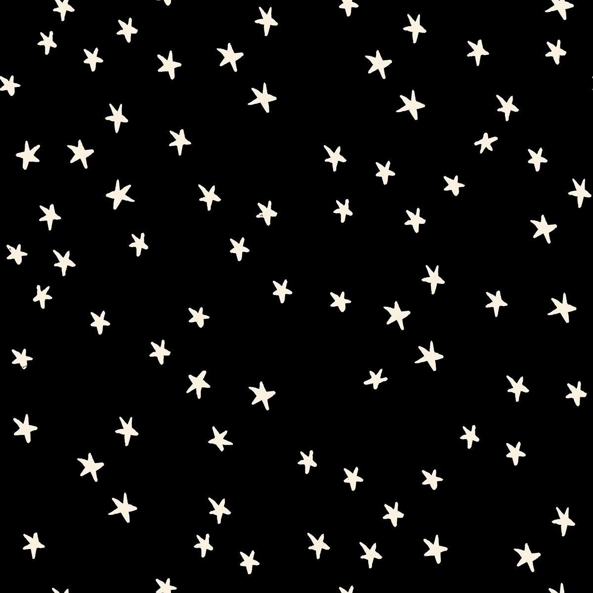 IN STOCK - 108" WIDEBACK Starry Print Black w/White Stars - Alexia Marcelle Abegg - Ruby Star Society - RS4111 50
