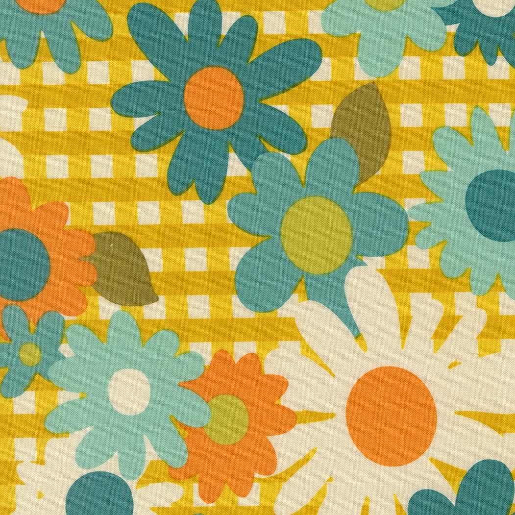Happy Daze Blooming Blossoms Print Citrine by Chloe's Closet for Moda Fabrics - 33840 15