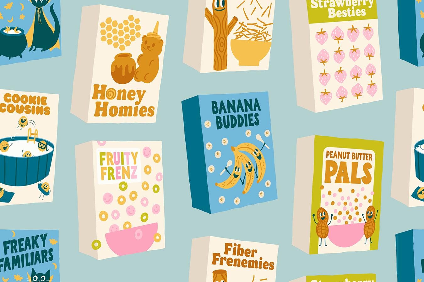 IN STOCK - Egg and Friends Print Pre-cut Jelly Roll by Kimberly Kight for Ruby Star Society - RS3106JR