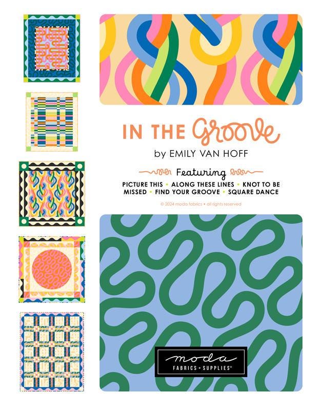 Groove Print Summer Sun - Emily Van Hoff - Moda Fabrics - 42373 19