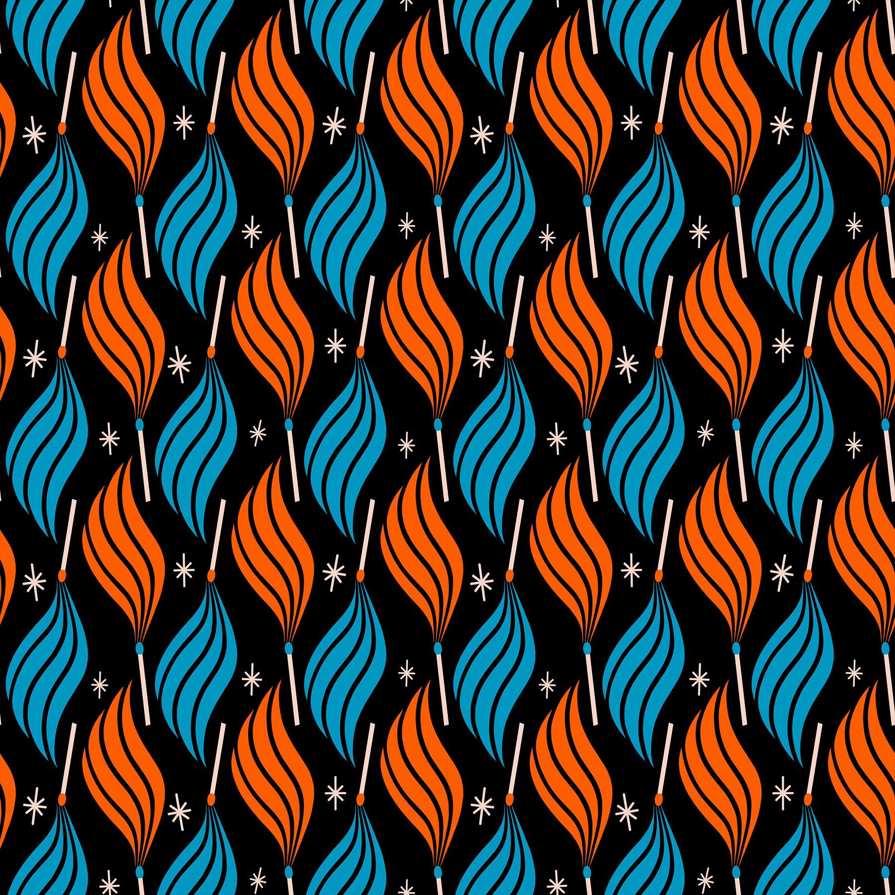 IN STOCK - Trinketry Lit Fabric – Black Cotton Print - Melody Miller Designer for Ruby Star Society