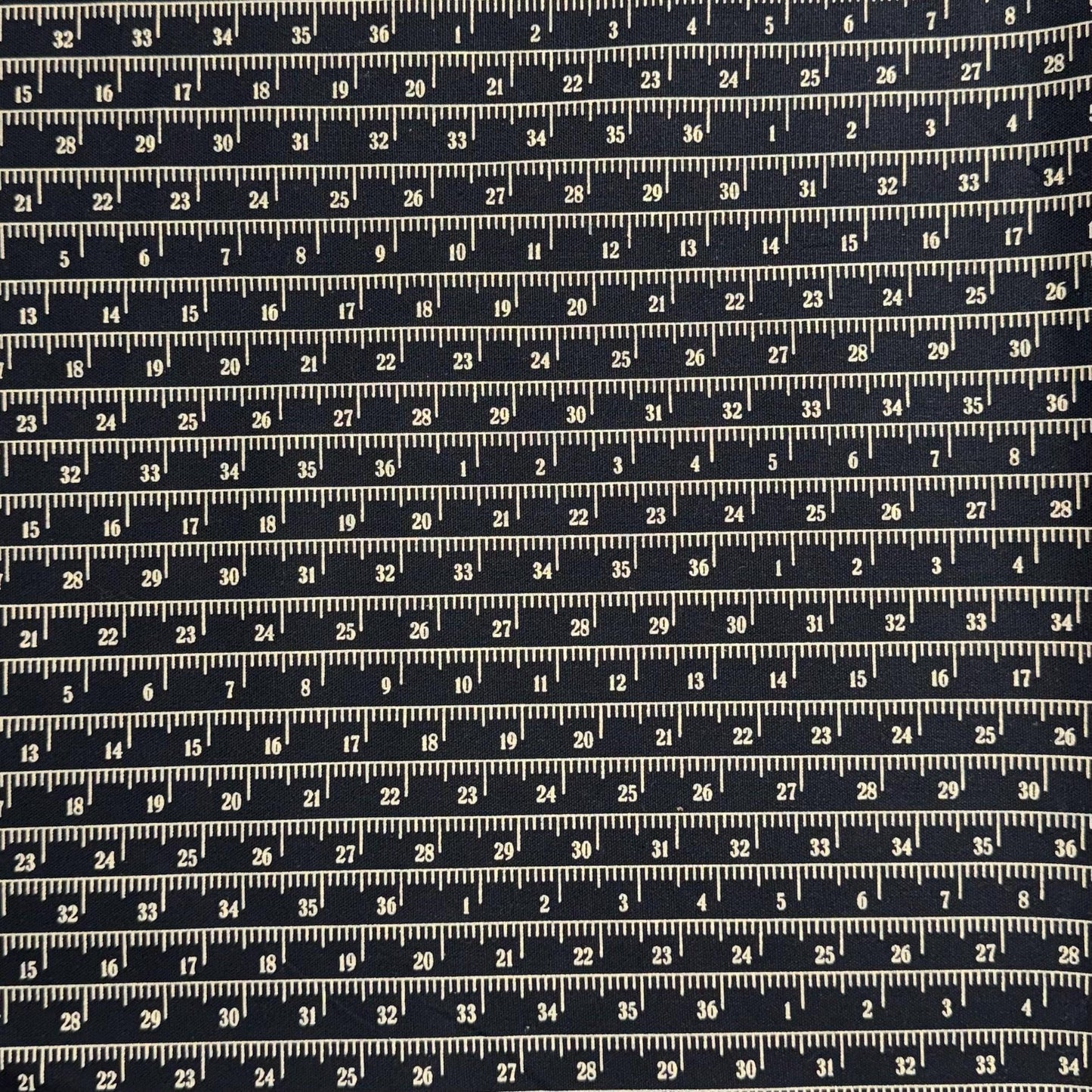 IN STOCK - 54" Measure Up Print CANVAS Black - Moda Fabrics - 54924 12