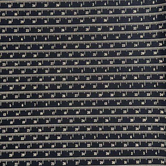 IN STOCK - 54" Measure Up Print CANVAS Black - Moda Fabrics - 54924 12