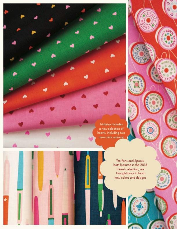 Trinketry Lit Fabric – Goldfish Orange Cotton Print - Melody Miller Designer for Ruby Star Society