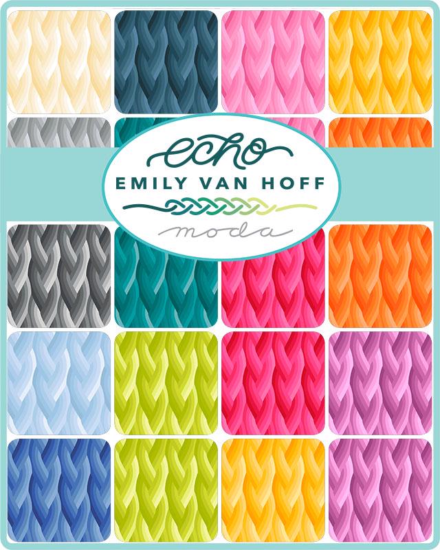 Echo Braid Print Navy by Emily Van Hoff for Moda Fabrics