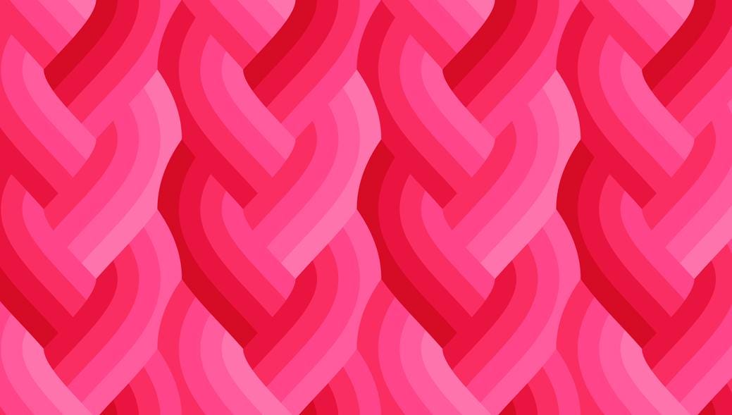Echo Braid Print Dark Pink by Emily Van Hoff for Moda Fabrics