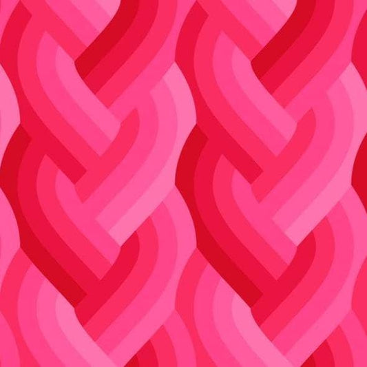 IN STOCK - Echo Braid Print Dark Pink by Emily Van Hoff for Moda Fabrics