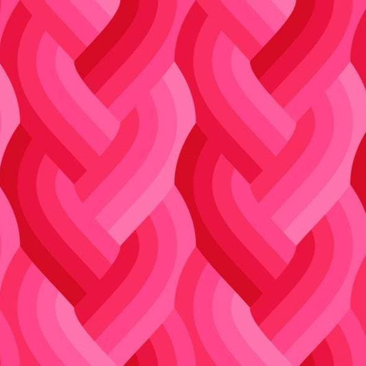 Echo Braid Print Dark Pink by Emily Van Hoff for Moda Fabrics