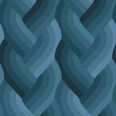 Echo Braid Print Navy by Emily Van Hoff for Moda Fabrics