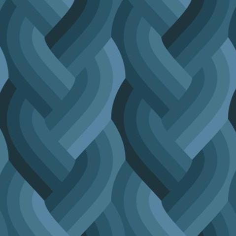 IN STOCK - Echo Braid Print Navy by Emily Van Hoff for Moda Fabrics