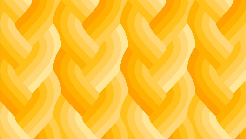Echo Braid Print Yellow by Emily Van Hoff for Moda Fabrics