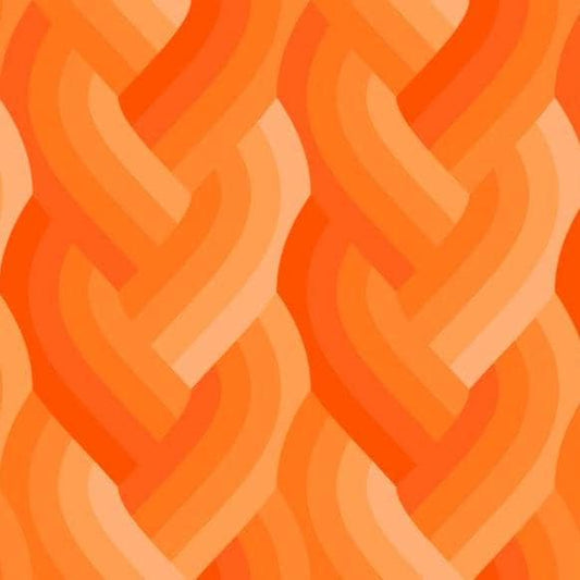 IN STOCK - Echo Braid Print Orange by Emily Van Hoff for Moda Fabrics