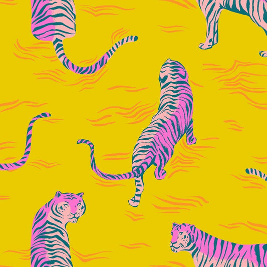 Poolside Tigress print Golden yellow Hour - a Collaboration by Ruby Star Society