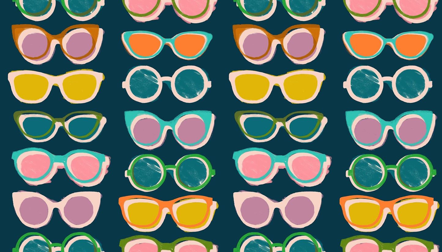 IN STOCK - Poolside Shade print Peacock - a Collaboration by Ruby Star Society