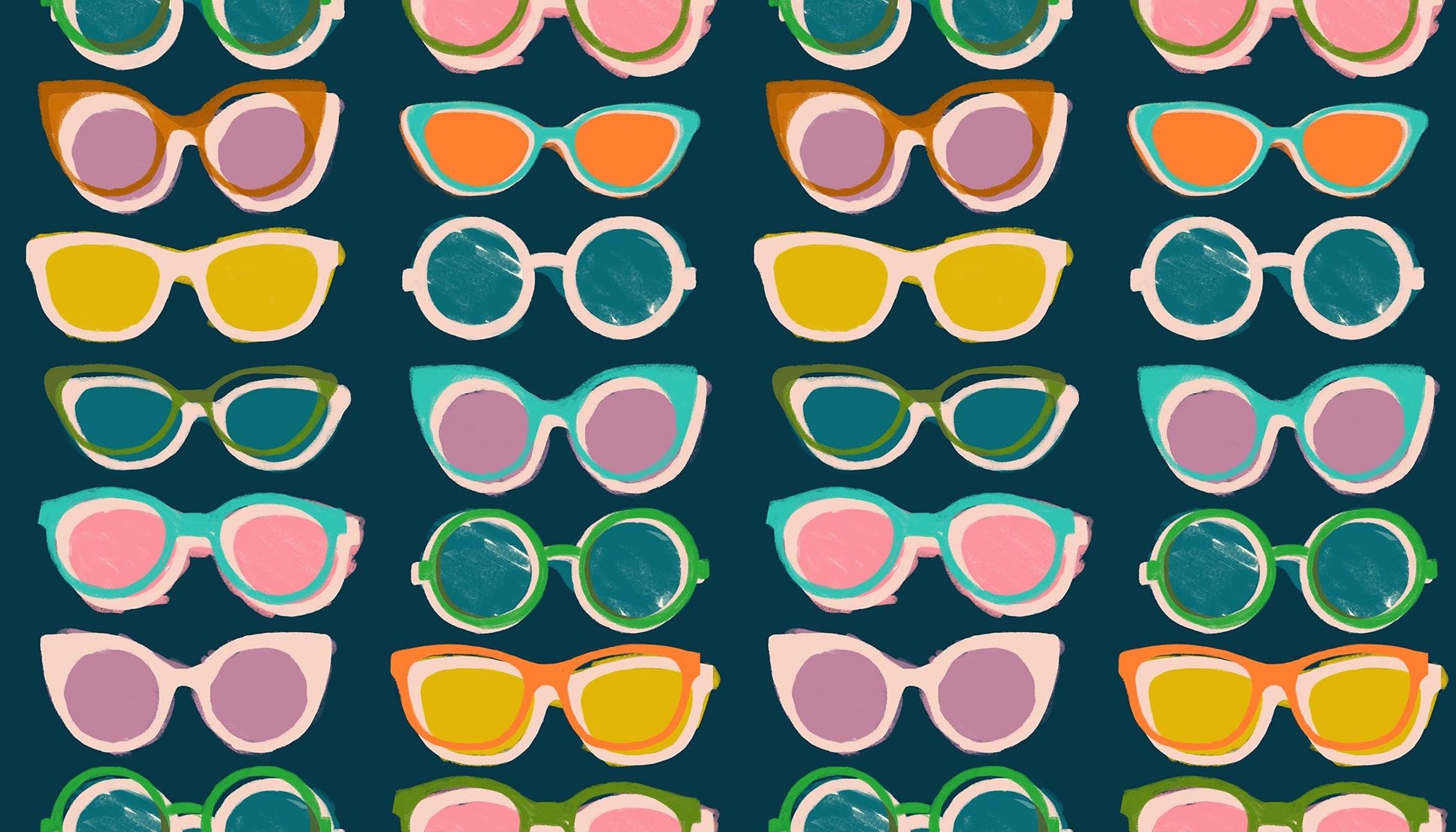 IN STOCK - Poolside Shade print Peacock - a Collaboration by Ruby Star Society