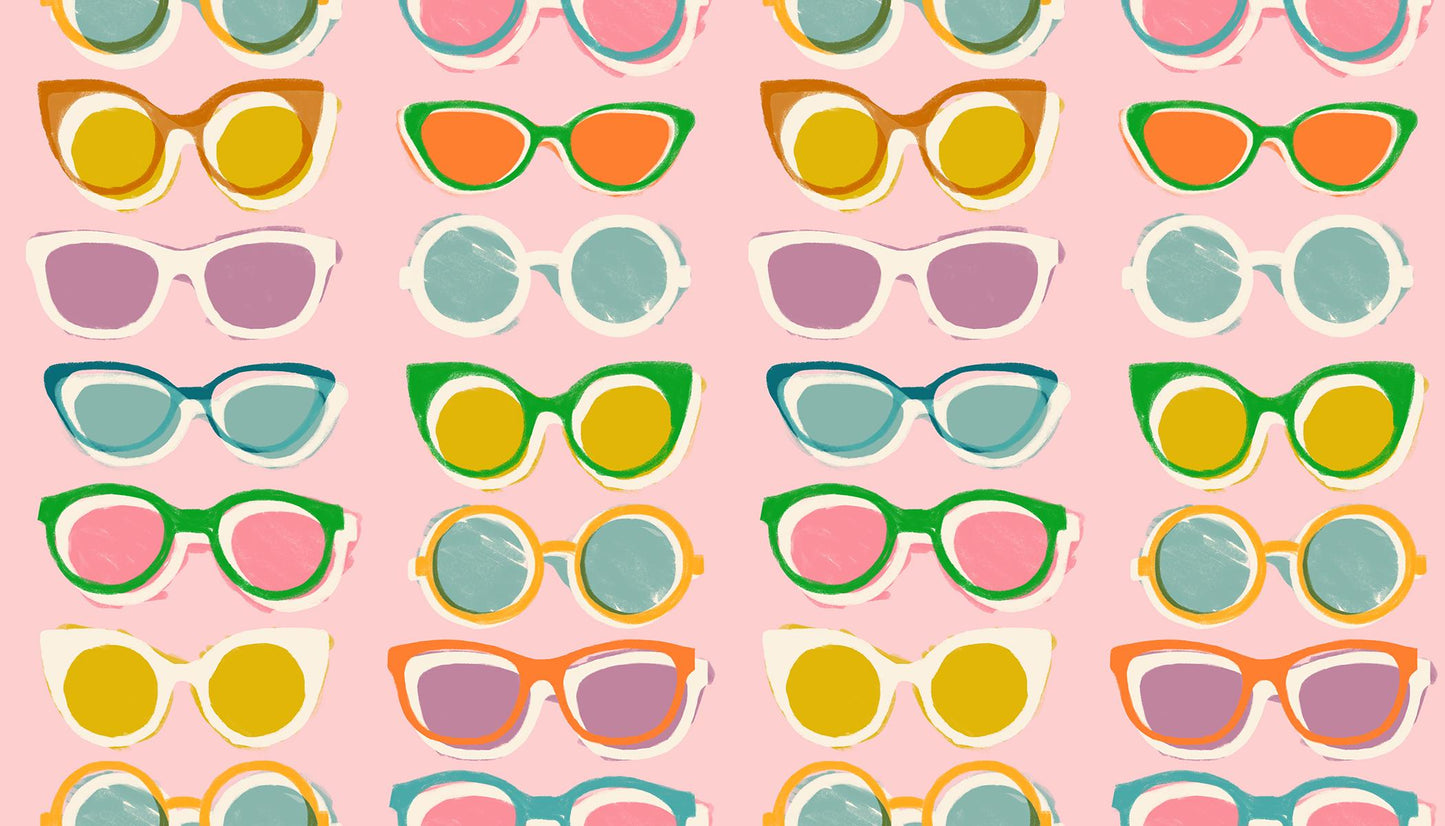 PRE-ORDER - Poolside Too Poolside Shade sunglasses print Cotton Candy pink - a Collaboration by Ruby Star Society - Due Mid-May