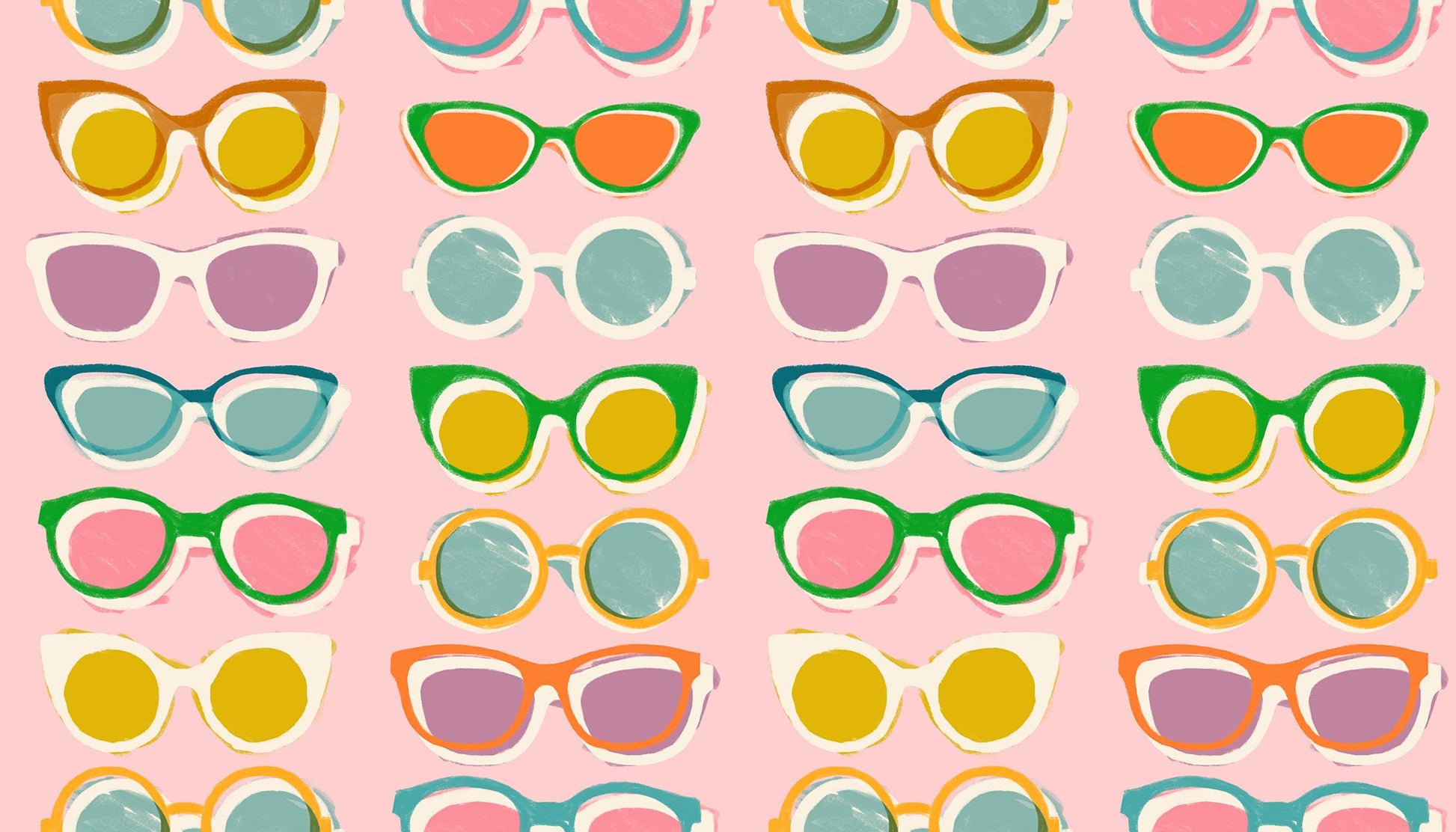 PRE-ORDER - Poolside Too Poolside Shade sunglasses print Cotton Candy pink - a Collaboration by Ruby Star Society - Due Mid-May