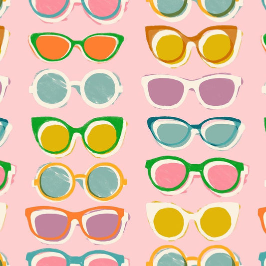 Poolside Too Poolside Shade sunglasses print Cotton Candy pink - a Collaboration by Ruby Star Society