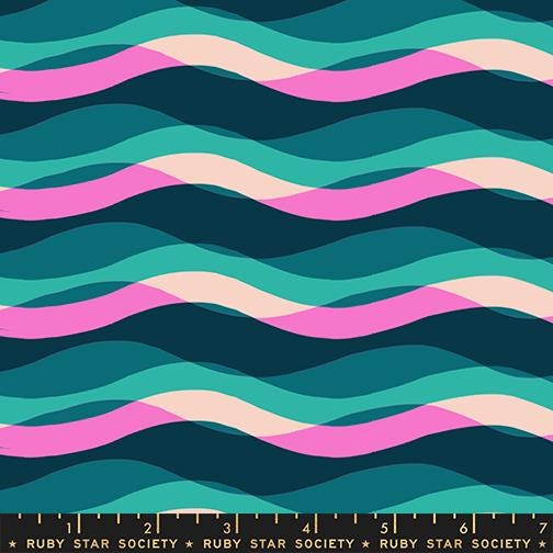 PRE-ORDER - Poolside Too Poolside Waves print Peacock - a Collaboration by Ruby Star Society - Due Mid-May