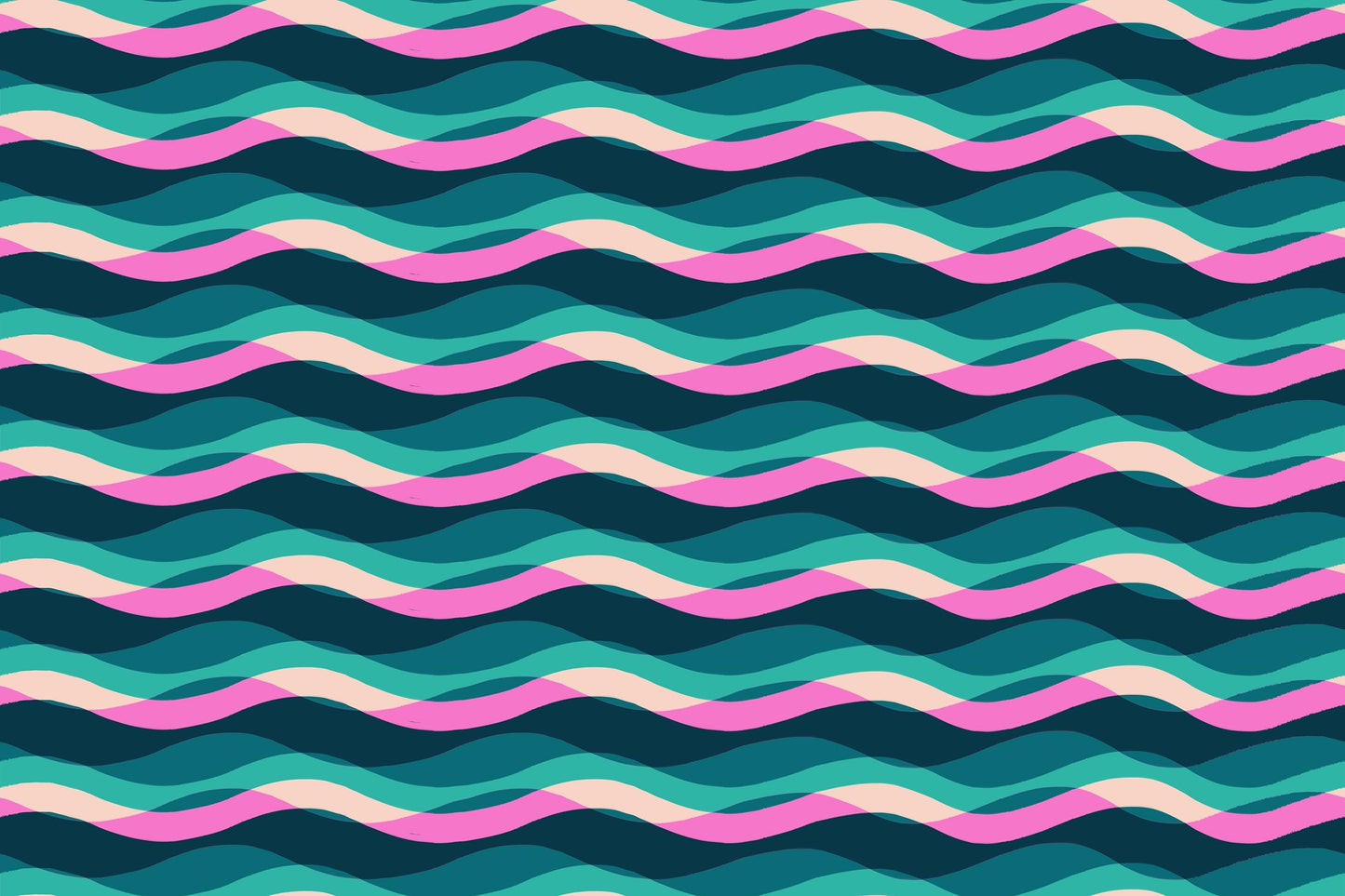 PRE-ORDER - Poolside Too Poolside Waves print Peacock - a Collaboration by Ruby Star Society - Due Mid-May