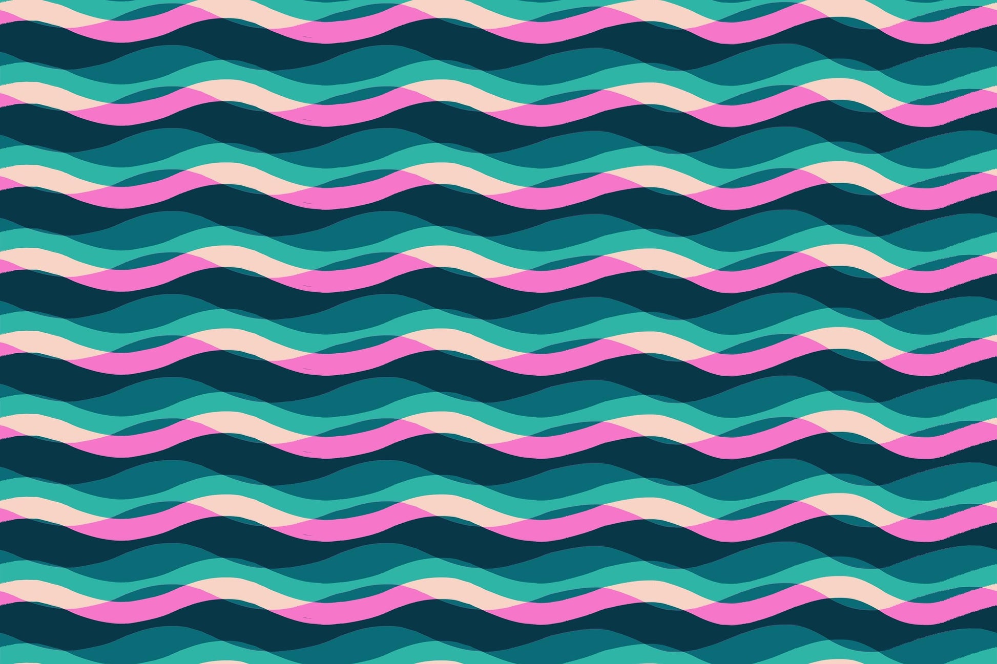 PRE-ORDER - Poolside Too Poolside Waves print Peacock - a Collaboration by Ruby Star Society - Due Mid-May