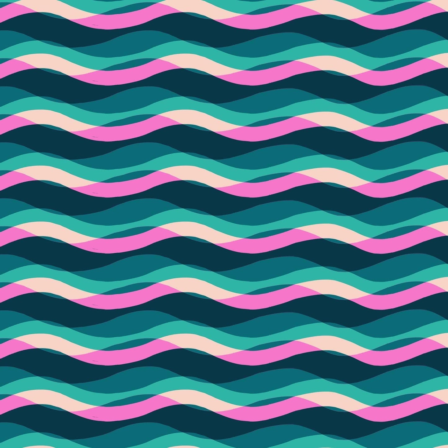 PRE-ORDER - Poolside Too Poolside Waves print Peacock - a Collaboration by Ruby Star Society - Due Mid-May