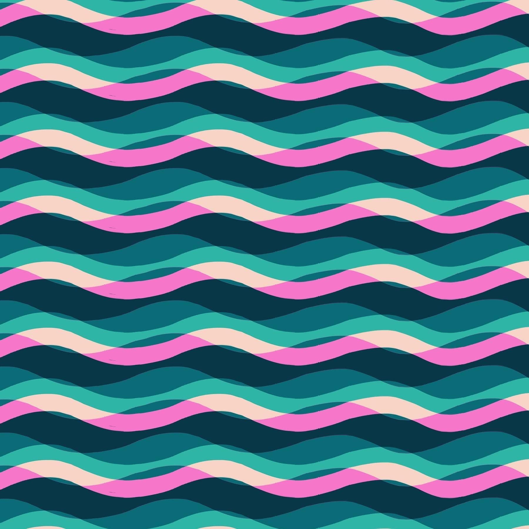 PRE-ORDER - Poolside Too Poolside Waves print Peacock - a Collaboration by Ruby Star Society - Due Mid-May