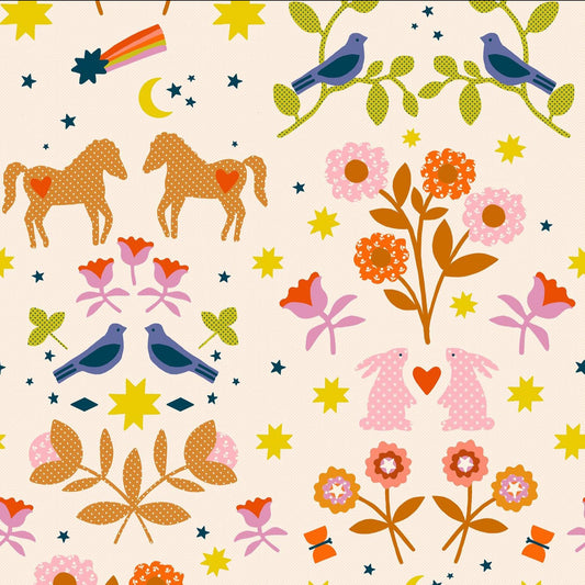 Mystic Fable Large Icons print Natural by Alexia Marcelle Abegg for Ruby Star Society