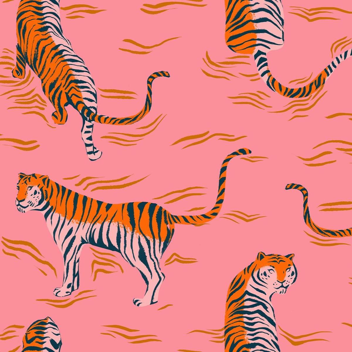 PRE-ORDER - Poolside Tigress print Galaxy Sorbet - a Collaboration by Ruby Star Society - Due Mid-May