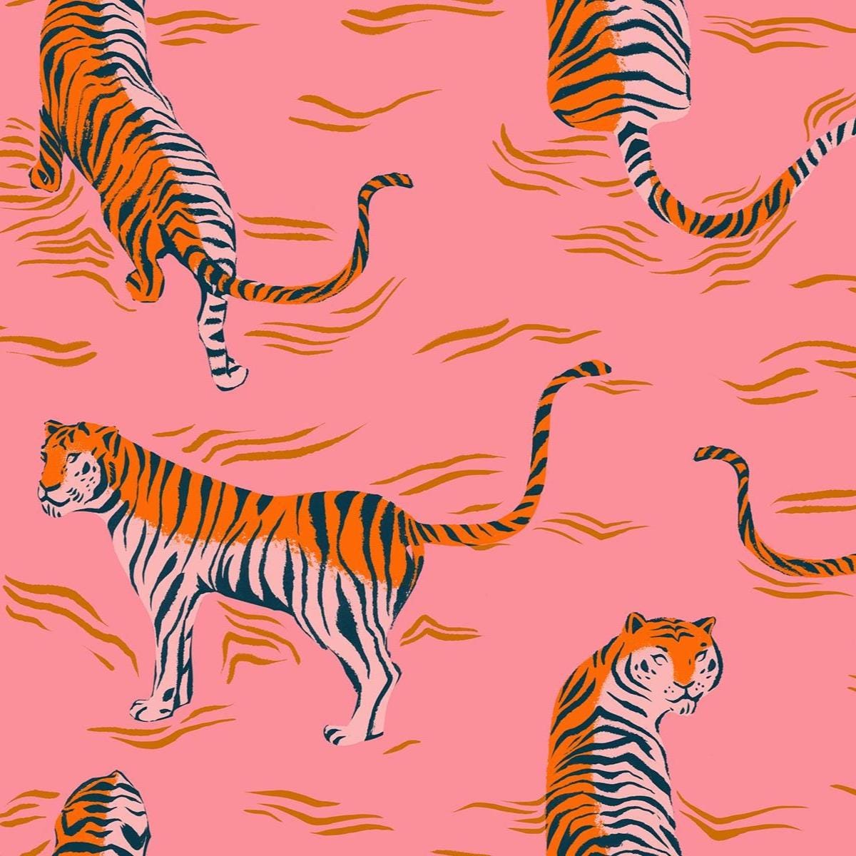 Poolside Tigress print Galaxy Sorbet - a Collaboration by Ruby Star Society