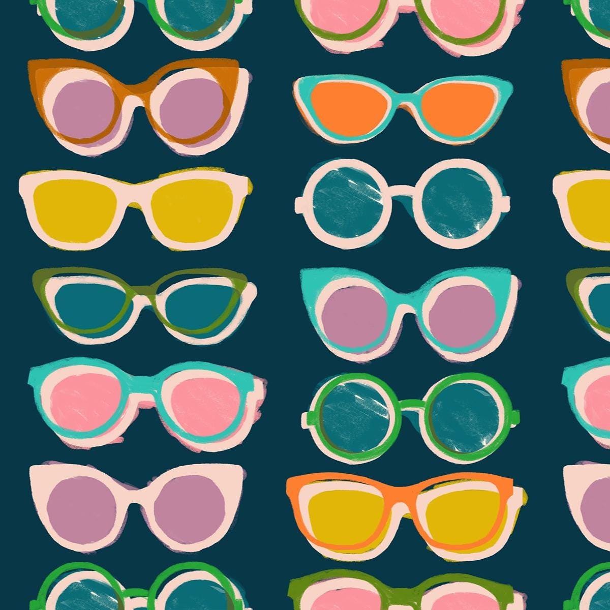 IN STOCK - Poolside Shade print Peacock - a Collaboration by Ruby Star Society
