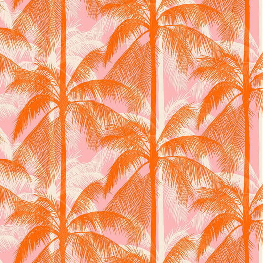 PRE-ORDER - Poolside Too Poolside Palms print Balmy pink - a Collaboration by Ruby Star Society - Due Mid-May