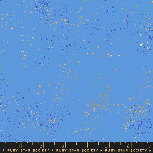 IN STOCK - Speckled Metallic Print Lindley Blue by Rashida Coleman Hale for Ruby Star Society - RS5027 127M
