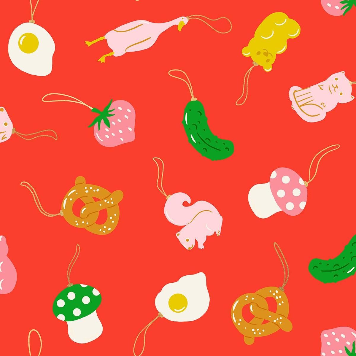 Merry Happy Find the Pickle Print Lollipop by Kimberly Kight for Ruby Star Society - RS3097 12M