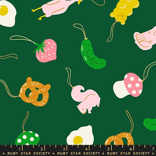 Merry Happy Find the Pickle Print Jade by Kimberly Kight for Ruby Star Society - RS3097 15M