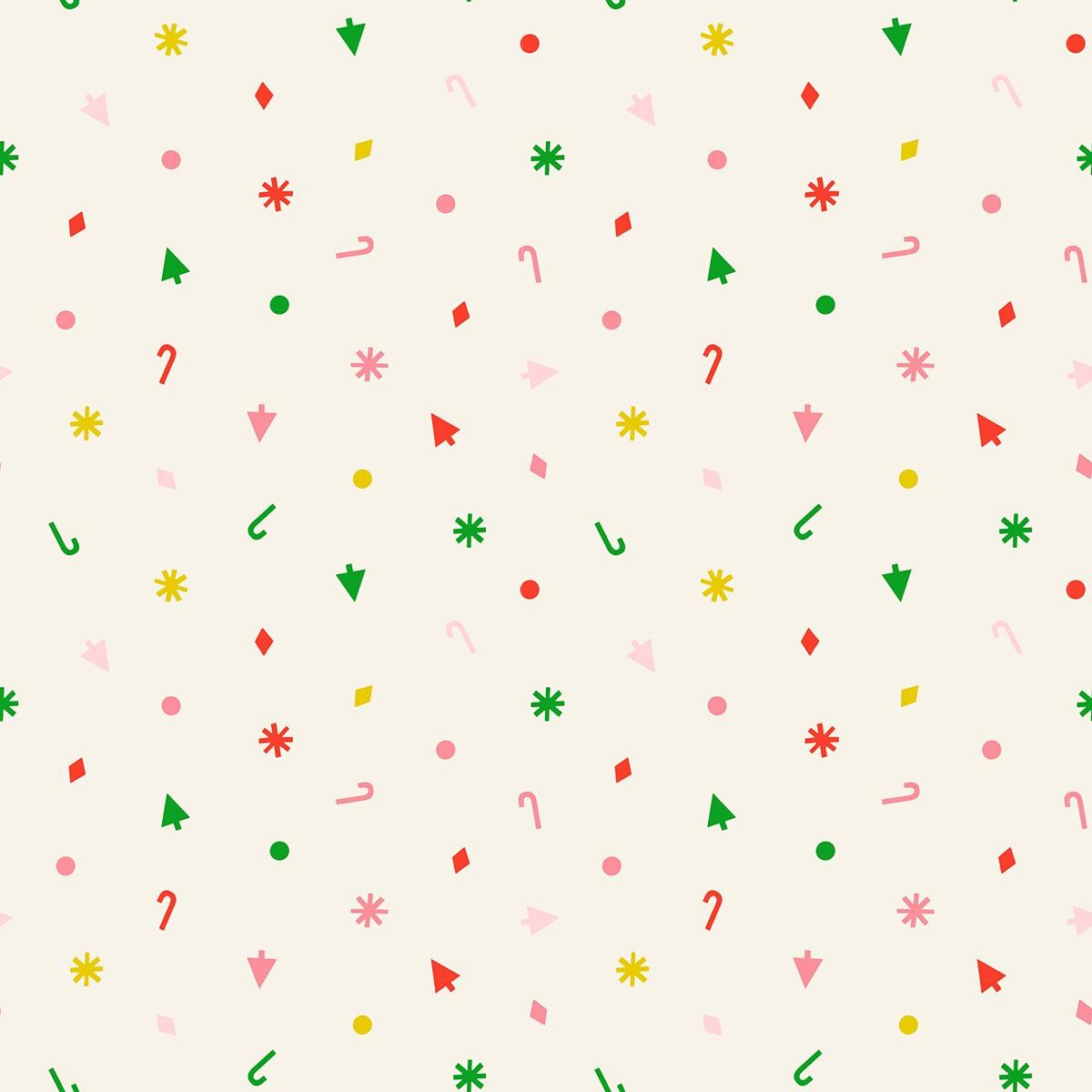 IN STOCK - Merry Happy Christmas Confetti print Multi-color by Kimberly Kight for Ruby Star Society - RS3103 12