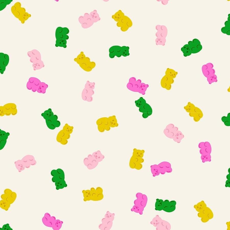 IN STOCK - Merry Happy Merry Gummies print Natural by Kimberly Kight for Ruby Star Society - RS3104 11