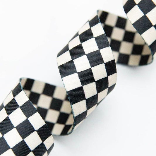 Blk/Nat Checker Webbing 1.5" Wide by Alexia Abegg for Ruby Star Society - SSCWEB 58