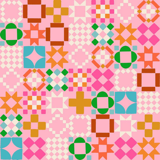 PRE-ORDER - 1 800 Notion Quilty As Charged print Posy pink color - a Ruby Star Society Collaboration